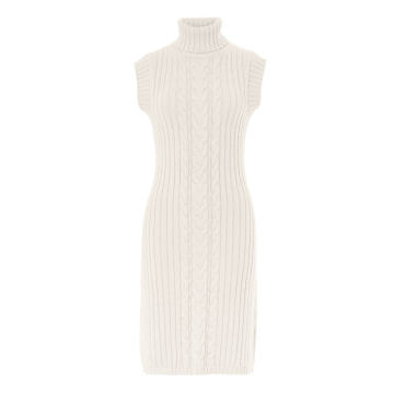 Calloway Cable-Knit Turtleneck Dress