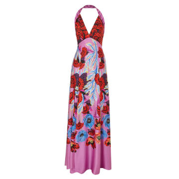 Avril Printed Silk Maxi Dress