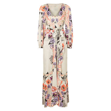 Avril Floral Silk-Blend Wrap Dress