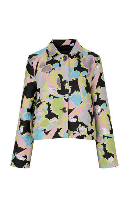 Kiana Floral-Printed Crepe Jacket展示图