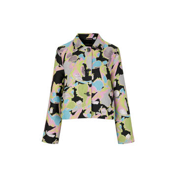 Kiana Floral-Printed Crepe Jacket