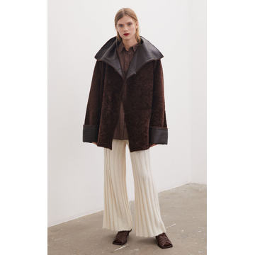 Hollyhock Reversible Shearling Leather Coat