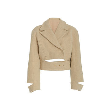 Georgia Cutout Wool Moto Jacket