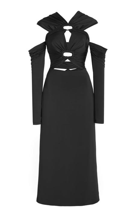 Marisol Cutout Stretch-Twill Midi Dress展示图