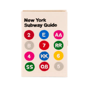 New York Subway Guide Embroidered Clutch