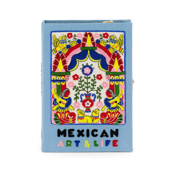 Mexican Art & Life Embroidered Book Clutch