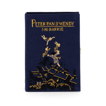 Peter Pan Embroidered Book Clutch