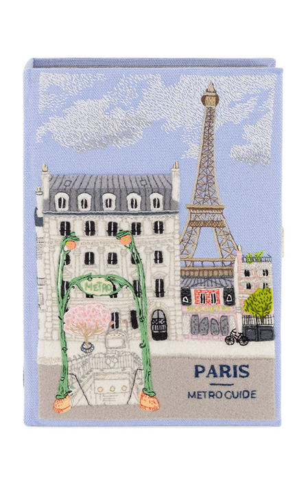 Paris Metro Guide Embroidered Clutch展示图