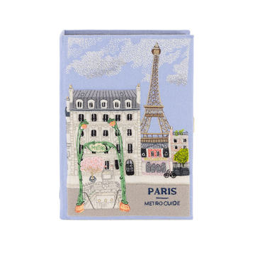 Paris Metro Guide Embroidered Clutch