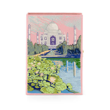 Taj Mahal Embroidered Clutch