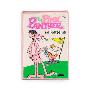 Pink Panther Golfing Embroidered Clutch