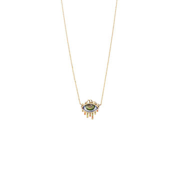 14K Yellow Gold From L.A To N.Y Petit Vert Diamond Necklace