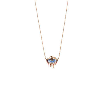 14K Pink Gold From L.A To N.Y Petit Bleu Diamond Necklace