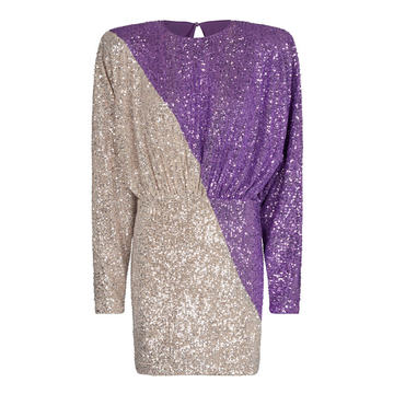 Billie Two-Tone Sequined Mini Dress