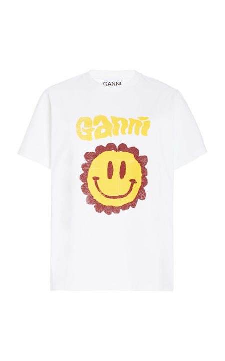 Smiley Flower Organic Cotton T-Shirt展示图