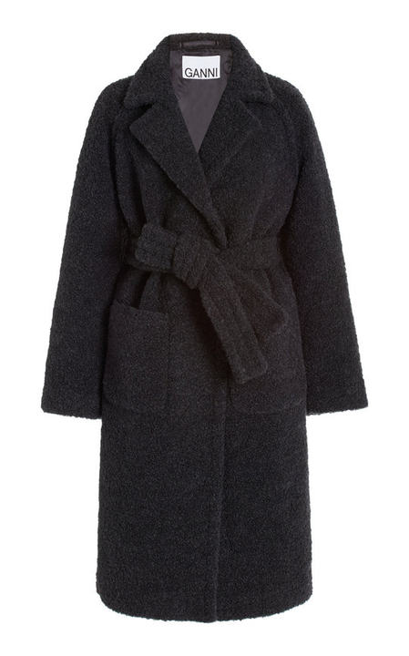 Boucle Wool-Blend Wrap Coat展示图