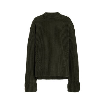 Ribbed-Knit Wool-Blend Pullover