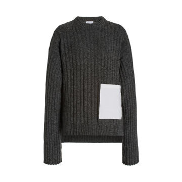 Ribbed-Knit Wool-Blend Pullover