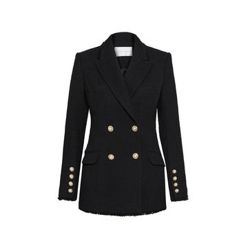 Garance Double-Breasted Crepe Blazer