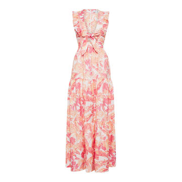 Tropicale Printed Linen-Blend Maxi Dress