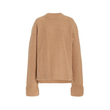 Ribbed-Knit Wool-Blend Pullover