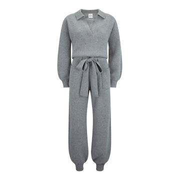 Morzine Belted Cashmere-Wool Jumpsuit