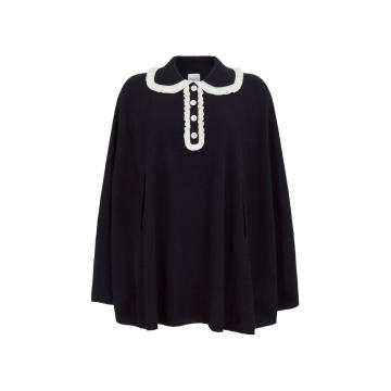 Chatel Collared Cashmere Poncho
