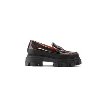 Patent Leather Lug Sole Loafers