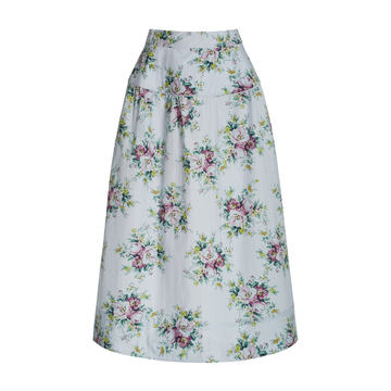 Floral Organic Cotton Poplin Maxi Skirt