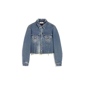 Oversized Cropped Denim Jacket