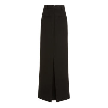 Box Pleated Knit Maxi Skirt