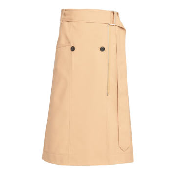 Cotton-Blend Utility Skirt