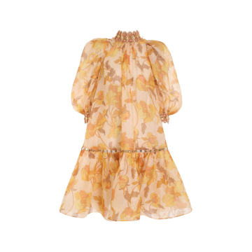 Tempo Rouleau Trim Linen-Blend Mini Dress