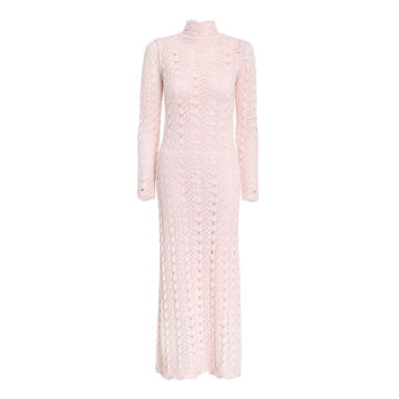 Open-Knit Cotton Midi Dress