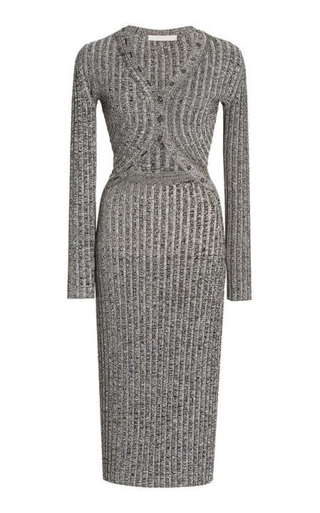 Kim Ribbed Cutout Knit Dress展示图