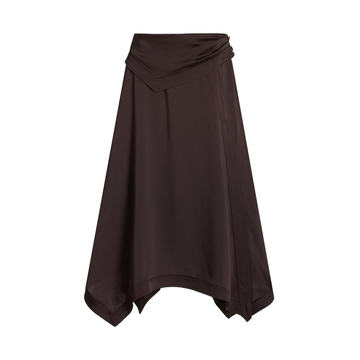 Saylor Draped Satin Skirt