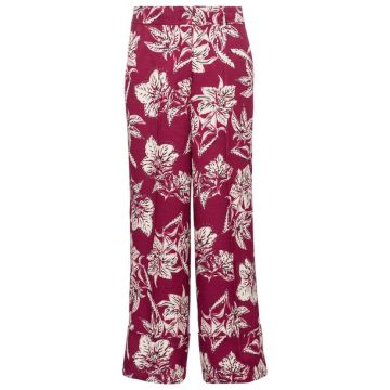 Structured Florals高腰直筒裤