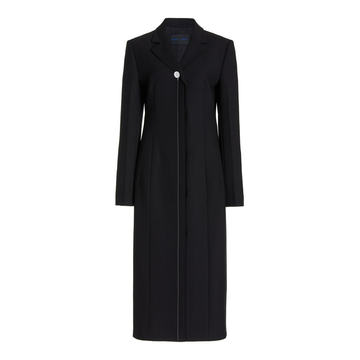 Technical Wool-Blend Longline Coat