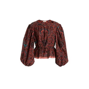 Mireya Printed Cotton Blouse