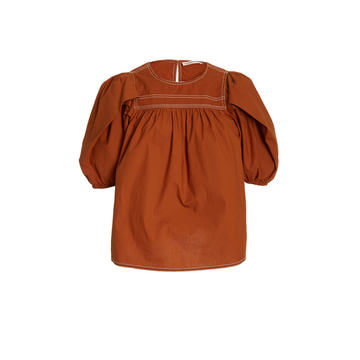 Zanna Pleated Cotton Top