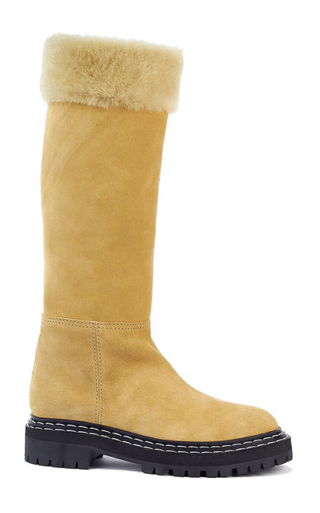 Shearling Suede Knee High Boots展示图