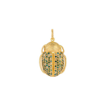 18K Yellow Gold Pav�� Scarab Pendant