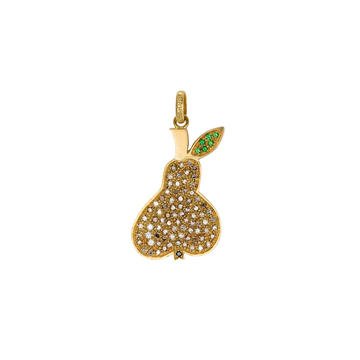 18K Yellow Gold Pav�� Pear Pendant