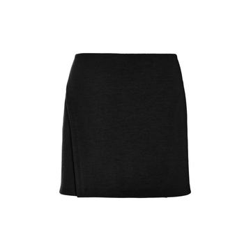 Asymmetric Paneled Wool-Blend Skirt