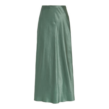 Side Slit Satin Slip Skirt