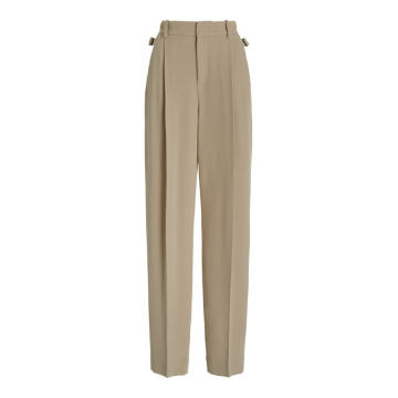 High-Waisted Tapered Crepe Pants