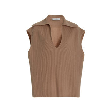 Collared Wool-Cashmere Vest