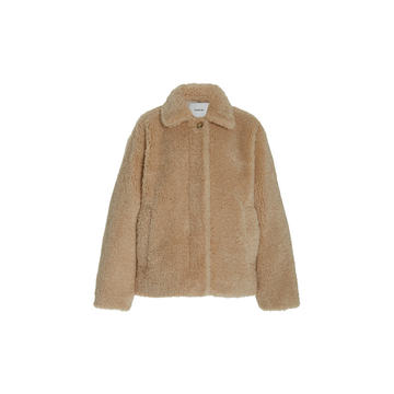 Textured Faux Fur Jacket