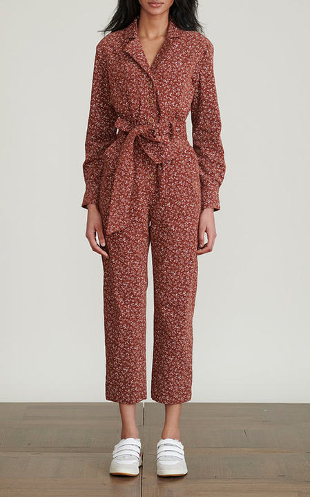 Loredana Floral Cotton-Blend Jumpsuit展示图