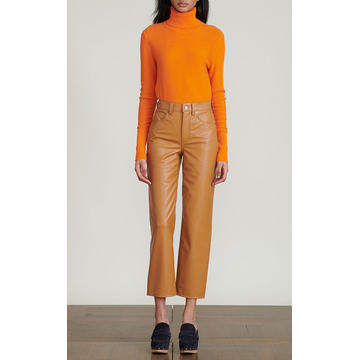 Ryleigh Vegan Leather Straight-Leg Pants